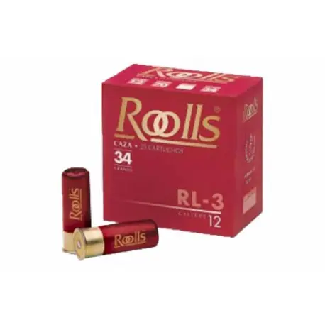 Cartucho Roolls Cal 12/70. 34Gr-6. Modelo: RL-3