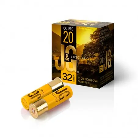 Cartucho JG Cal 20/70. 28Gr-9. Modelo: Calibre 20