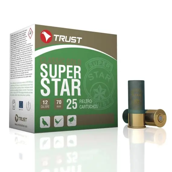 Cartucho Trust Cal 12/70. 36Gr-10. Modelo: Classic Gold Super Star Felt