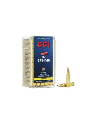 Munición Cci Calibre 17HMR. 17Gr. TNT Hollow Point