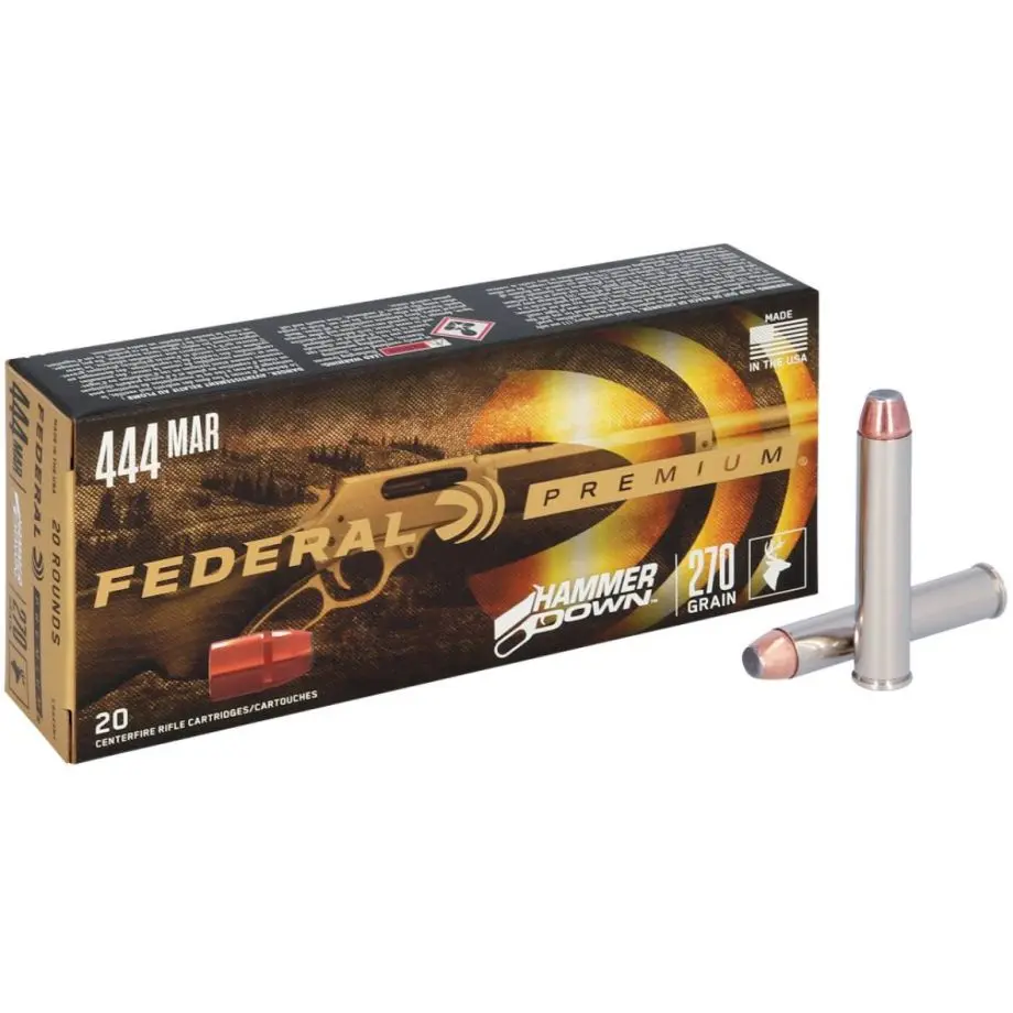 Munición Federal Calibre 444 Marlin. 270Gr. Premium Hammer Down