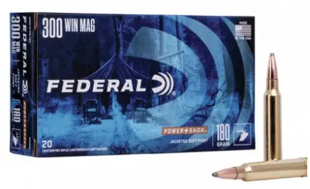 Munición Federal Calibre 300WM. 180Gr. Power Shok -  Jacketed Soft Point