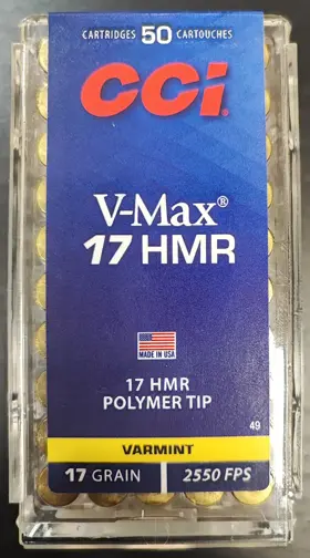 Cci Cal 17HMR. 17Gr. V-Max (50Unds)