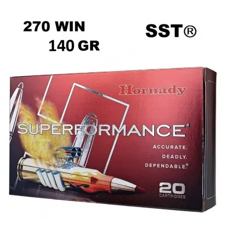 Municion Hornady Cal 270WIN. 140Gr. Superformance SST