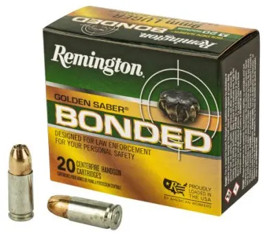Munición Remington Calibre 9mm Luger. 147Gr. Golden Saber Bonded Bjhp