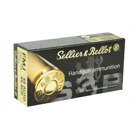 Munición Sellier & Bellot Calibre 45 Auto. 230Gr. 45 ACP FMJ