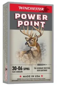 Munición Winchester Calibre 30-06. 165Gr. Power Point SPRG