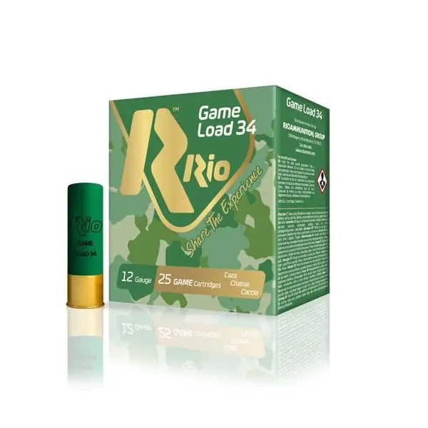 Cartucho Rio Cal 12/70. 34Gr-8. Modelo: Game Load 34